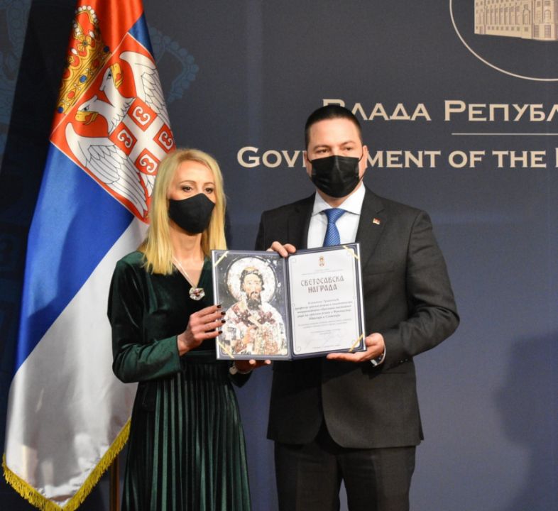 Blazenka Trivuncic a reçu le Prix Saint Sava